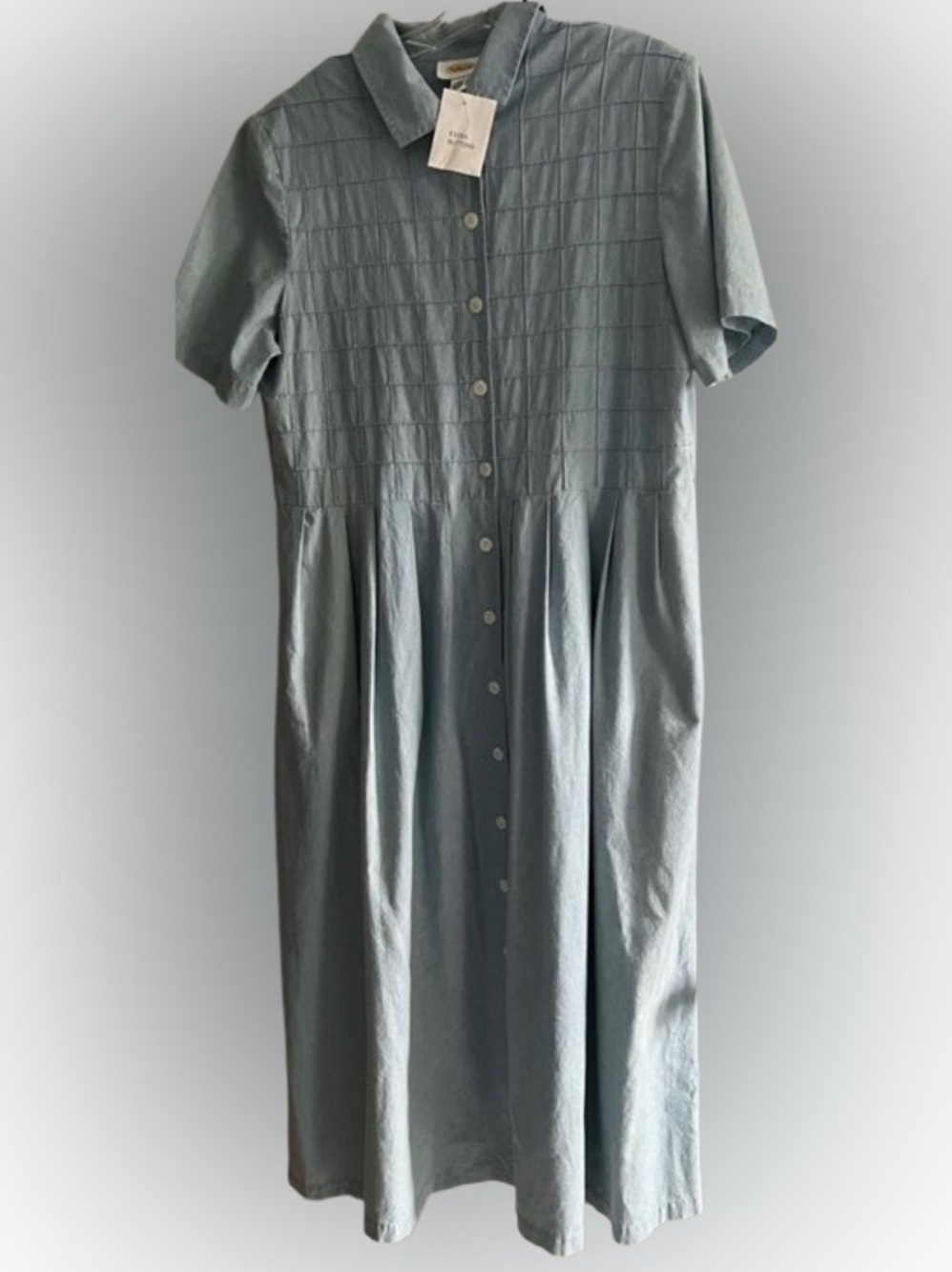 Talbots Sky Blue Quilted Midi Dress